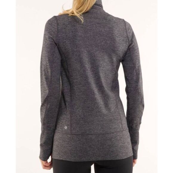 LULULEMON ATHLETICA In Stride Jacket In Heathered Black Size 2 - Picture 2 of 4